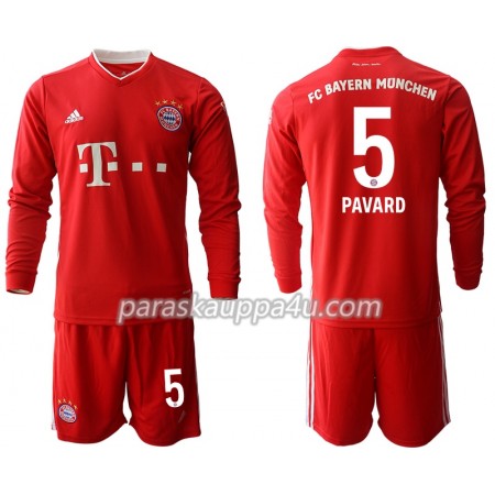 FC Bayern München Benjamin Pavard 5 Lasten Kotipelipaita 2020-2021 Pitkähihainen (+ shortsit)